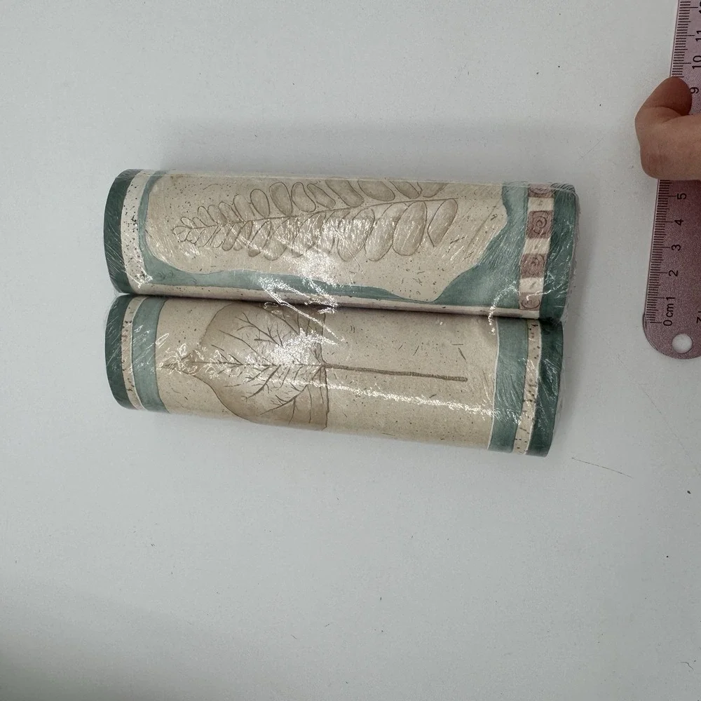 VTG Wallpaper Border Roll 10 Yds Frog Shell Leaf Coastal 90s Decor Rare Union US